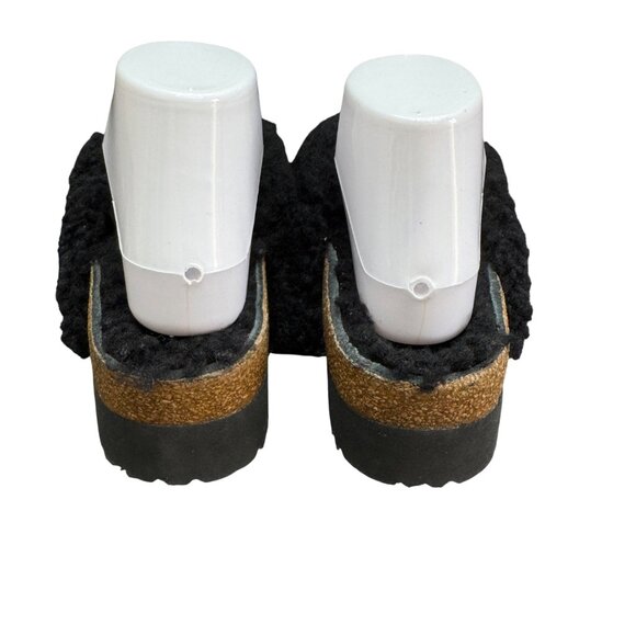 Birkenstock Papillio Daytona Black Shearling Slide Sandals, Size 38 NWOB - Picture 3 of 7